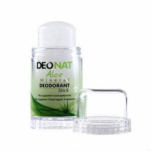Дезодорант-Кристалл "ДеоНат"с натуральным экстрактом АЛОЕ и глицерином,стик вывинчивающийся, 80гр