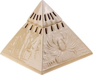 Аромалампа "Пирамида", керамика, песочный, 14*12см